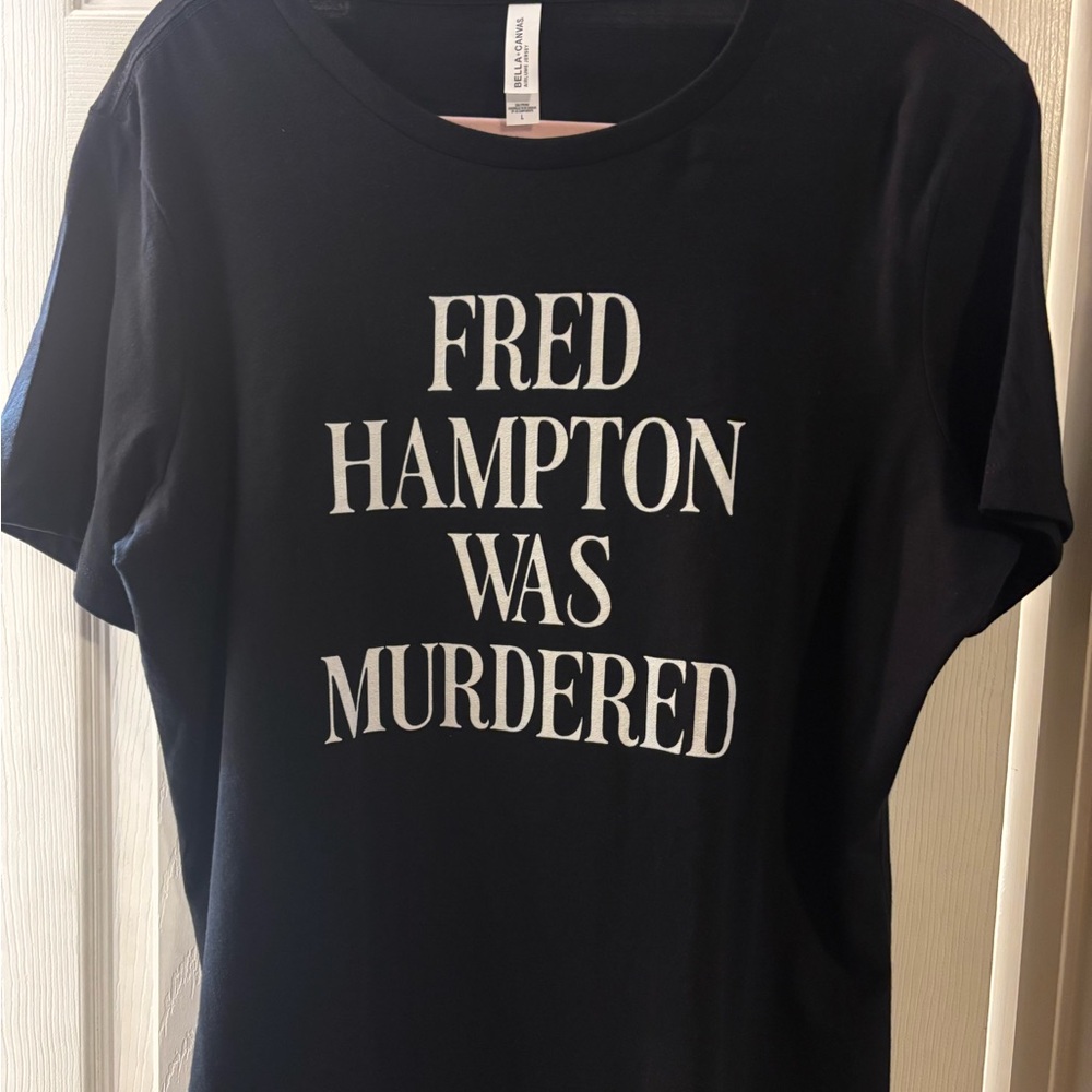 Bella Canvas Black Tee with White Text - Picture 4 of 6